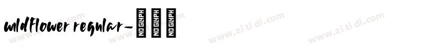 wildflower regular字体转换